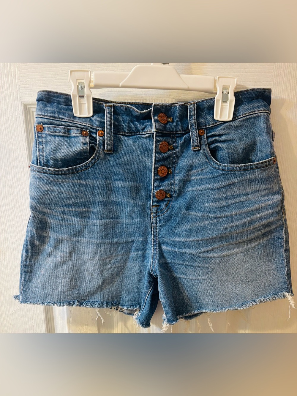 Madewell High-Rise Denim Shorts: Button-Front Edition - Picture 2 of 6
